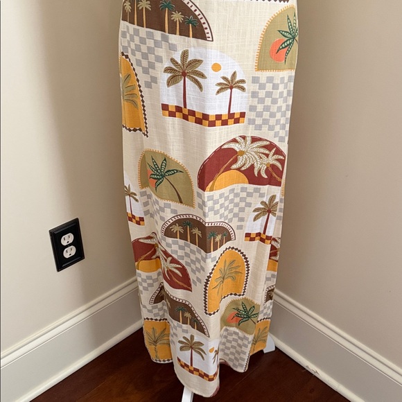 New Anthropologie Paper Heart Linen Blend Strapless Maxi Dress - Picture 8 of 16